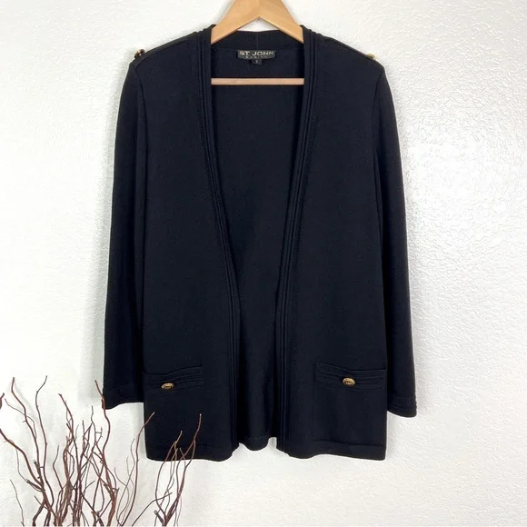 ST. JOHN Basics Santana Open Front Jacket - Picture 1 of 6